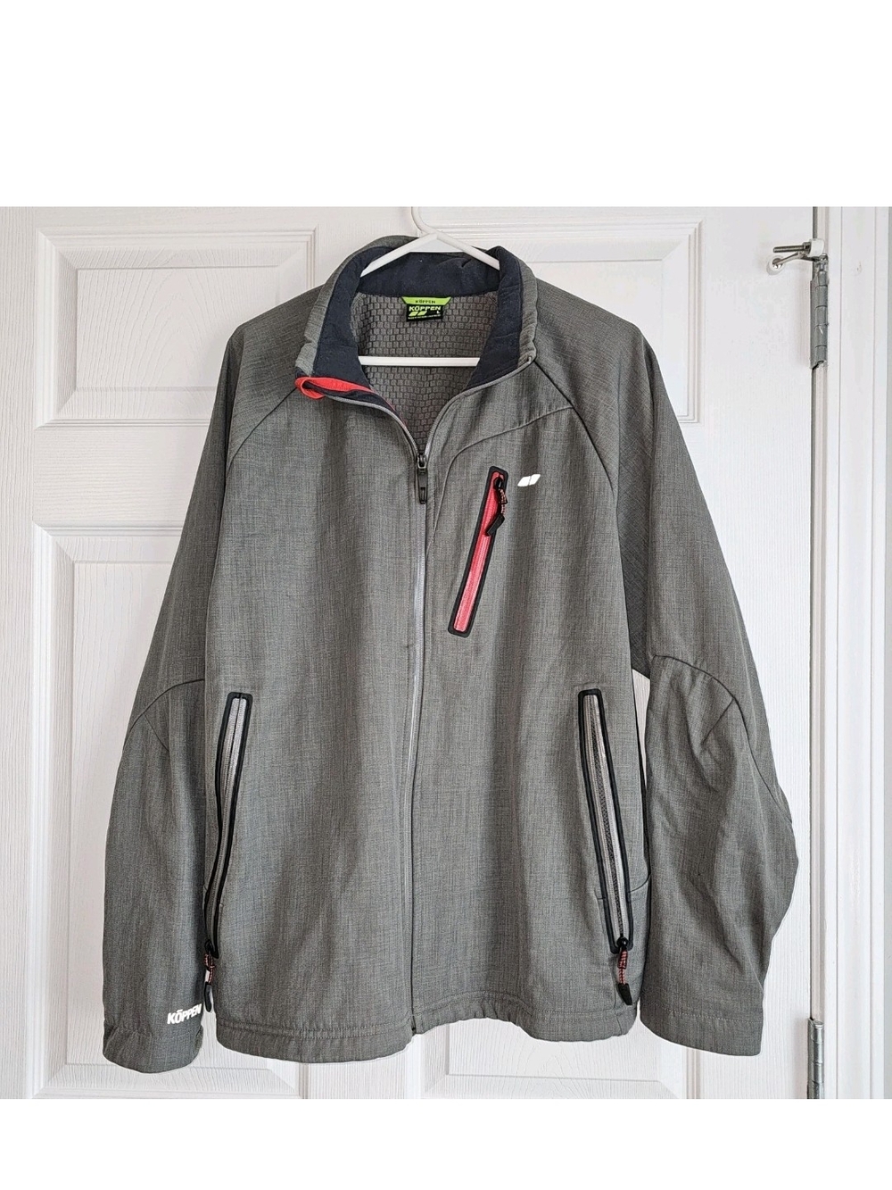 Koppen Fleece Jacket Mens Gray Full Zip Mock Neck Pockets L Gorpcore Techwear